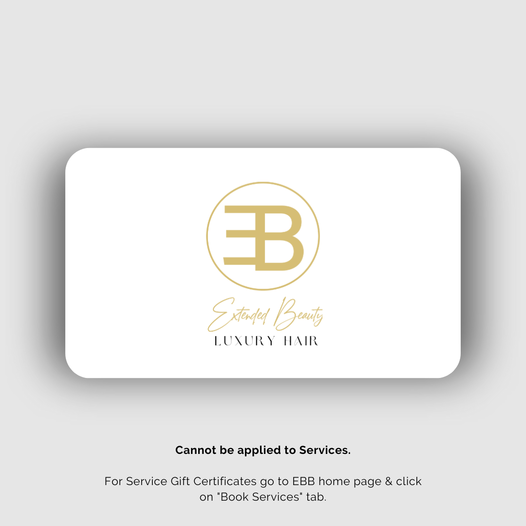 Extended Beauty E-Gift Card: Hair Extensions & Beauty Essentials only (not services)