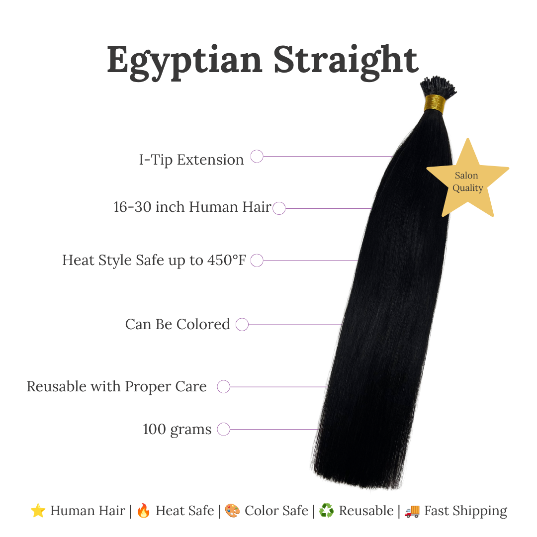 Egyptian Straight I-Tip Extensions